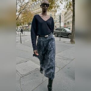 Zara Black Asymmetrical Skirt